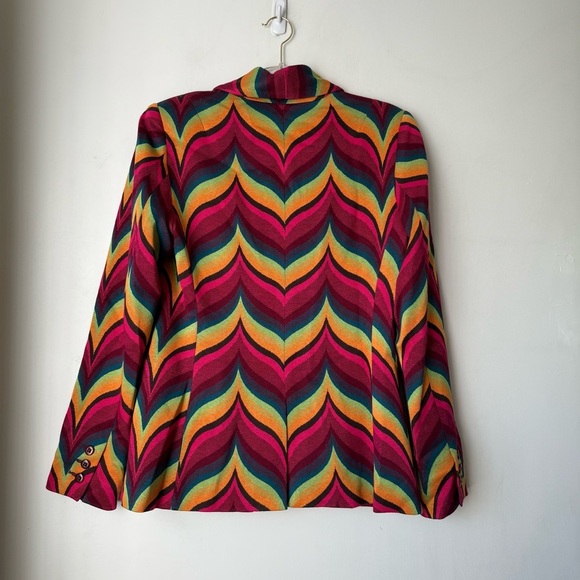 Trina Turk West Village Chevron Jacquard Blazer 4 - Picture 9 of 9